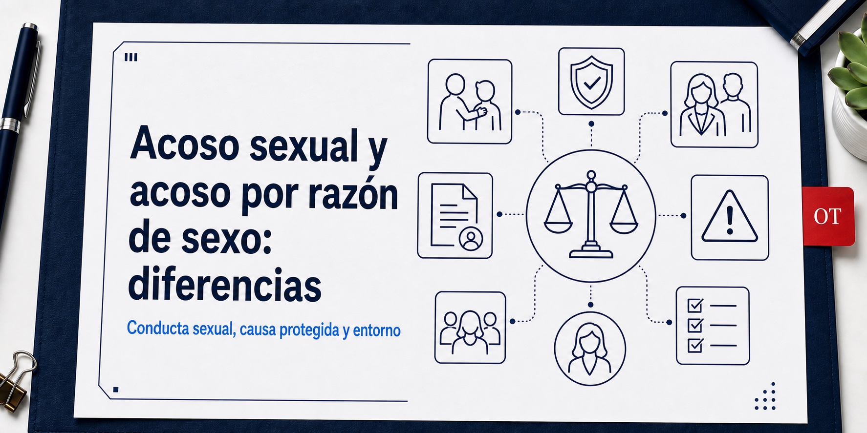Portada de Opotips sobre Acoso sexual y acoso por razón de sexo: diferencias