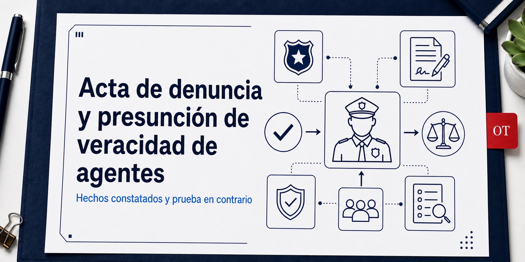 Portada de Opotips sobre Acta de denuncia y presunción de veracidad de agentes