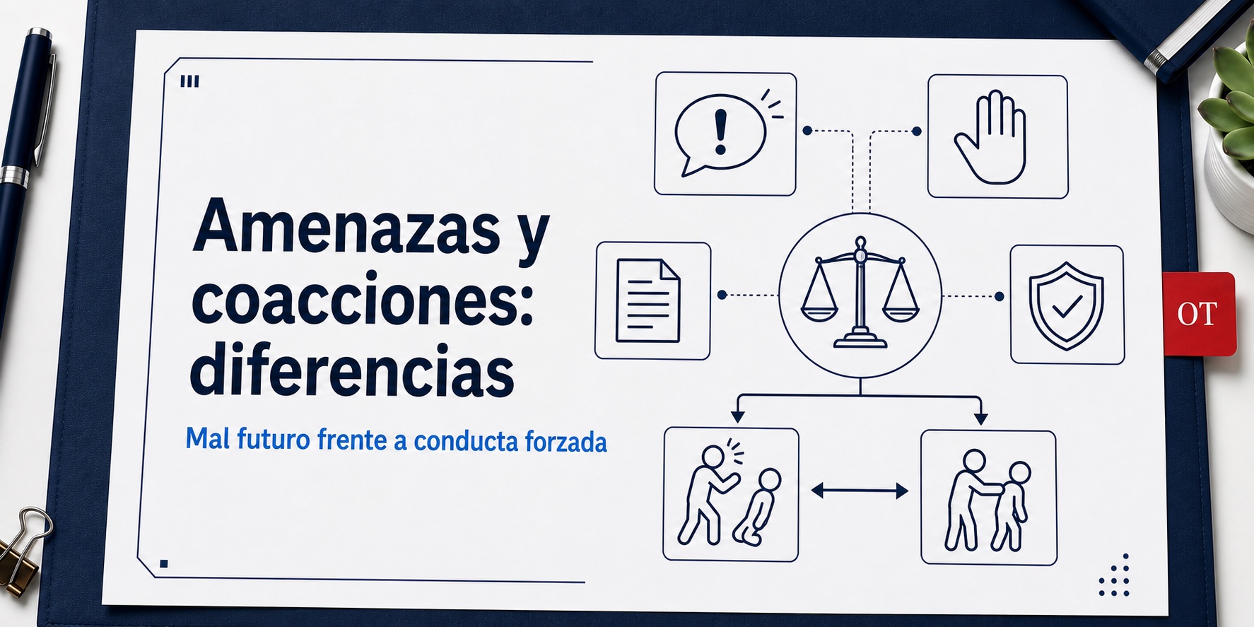 Portada de Opotips sobre Amenazas y coacciones: diferencias