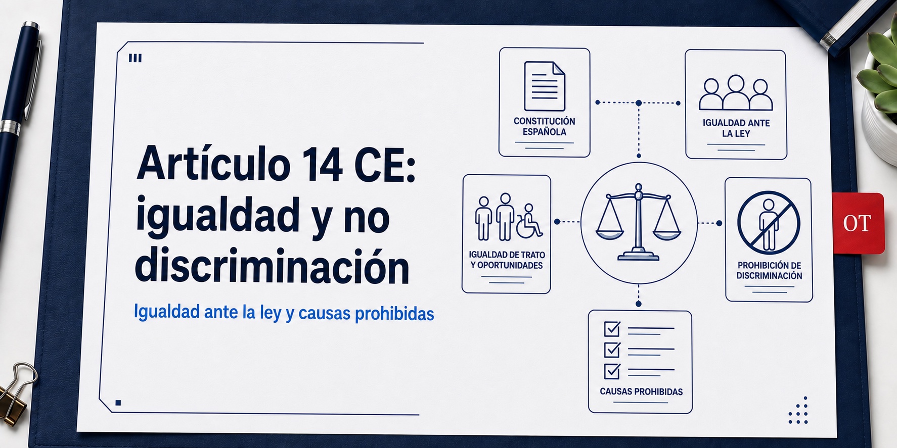 Portada de Opotips sobre Artículo 14 CE: igualdad y no discriminación