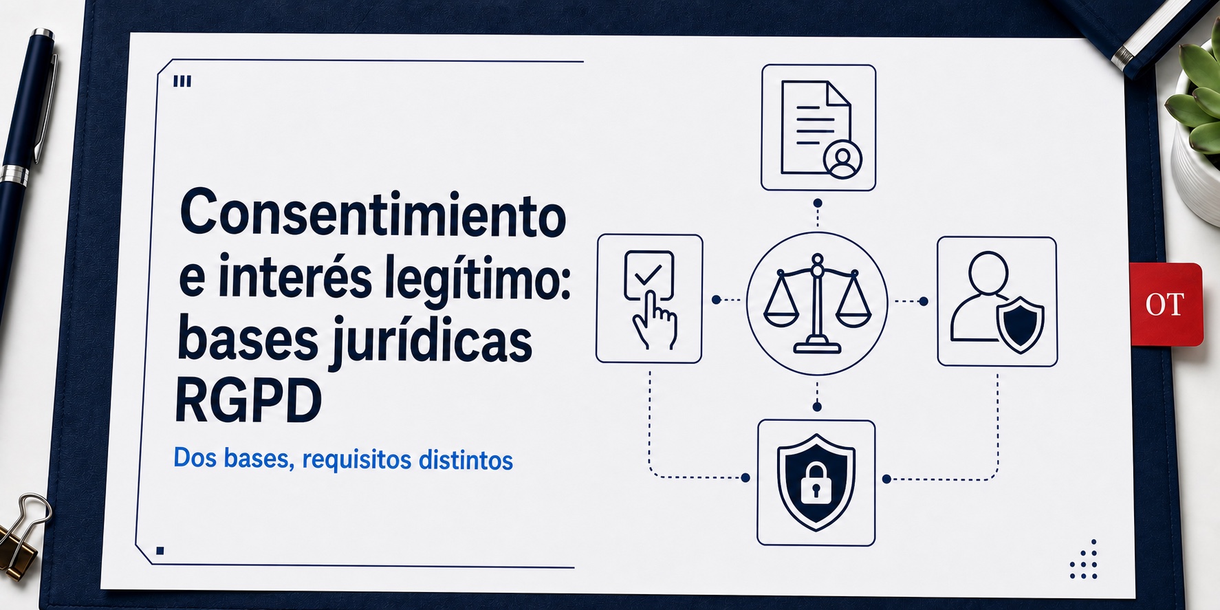 Portada de Opotips sobre Consentimiento e interés legítimo: bases jurídicas RGPD