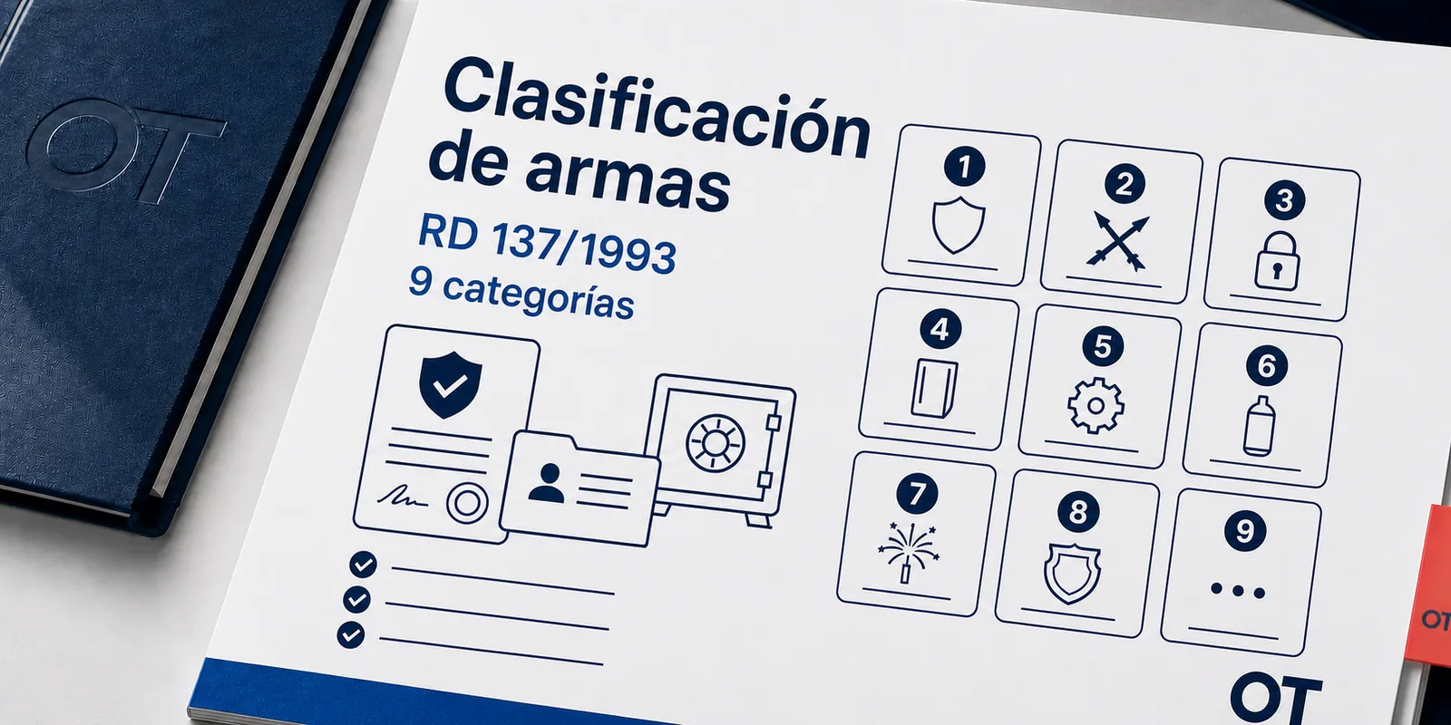 Portada de Opotips sobre clasificación de armas en 9 categorías según el RD 137/1993