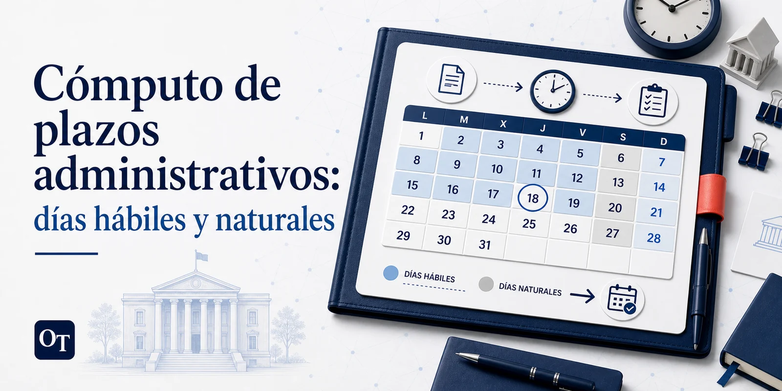 Portada de Opotips sobre cómputo de plazos administrativos