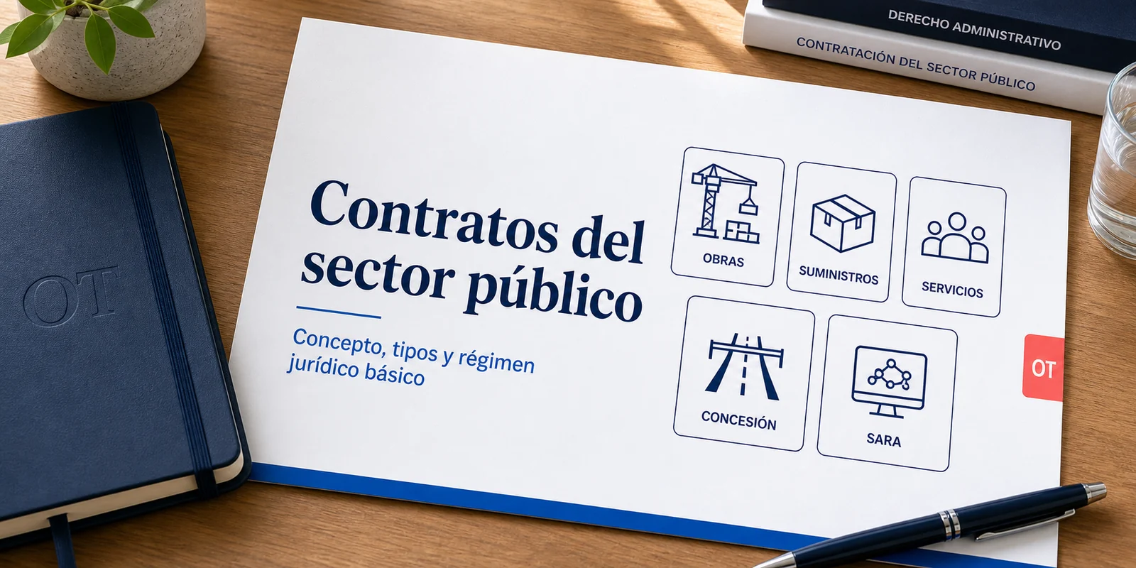 Portada de Opotips sobre contratos del sector público, concepto, tipos y régimen jurídico básico