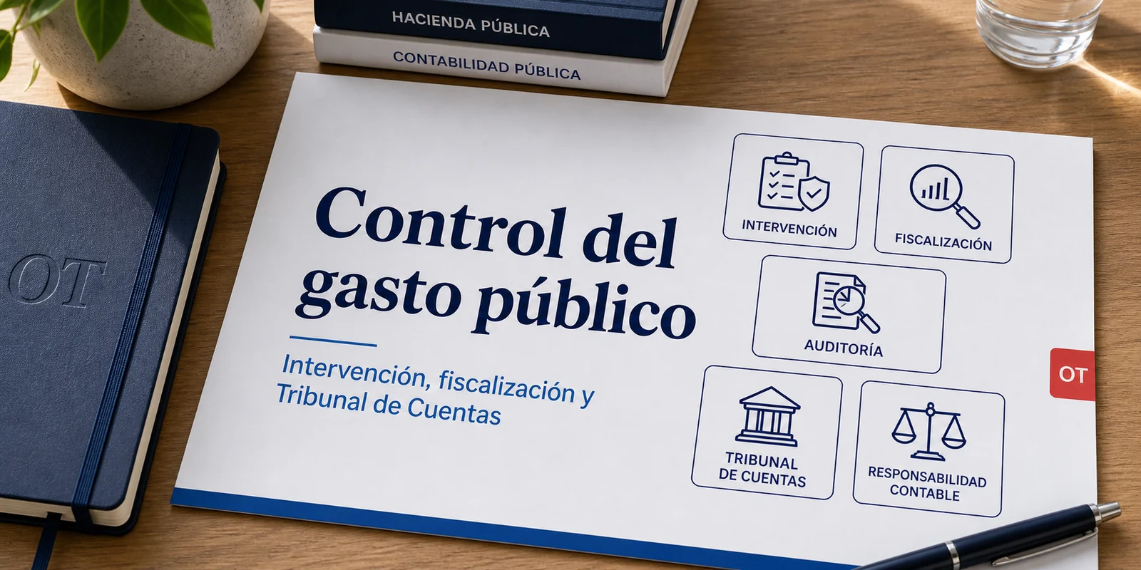 Portada de Opotips sobre control del gasto público, intervención, fiscalización y Tribunal de Cuentas
