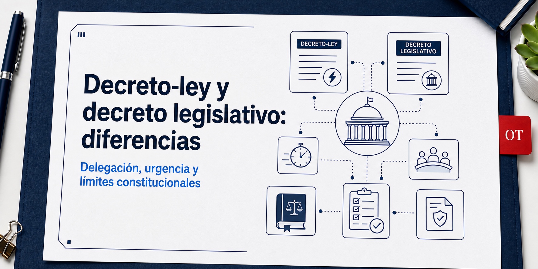 Portada de Opotips sobre Decreto-ley y decreto legislativo: diferencias