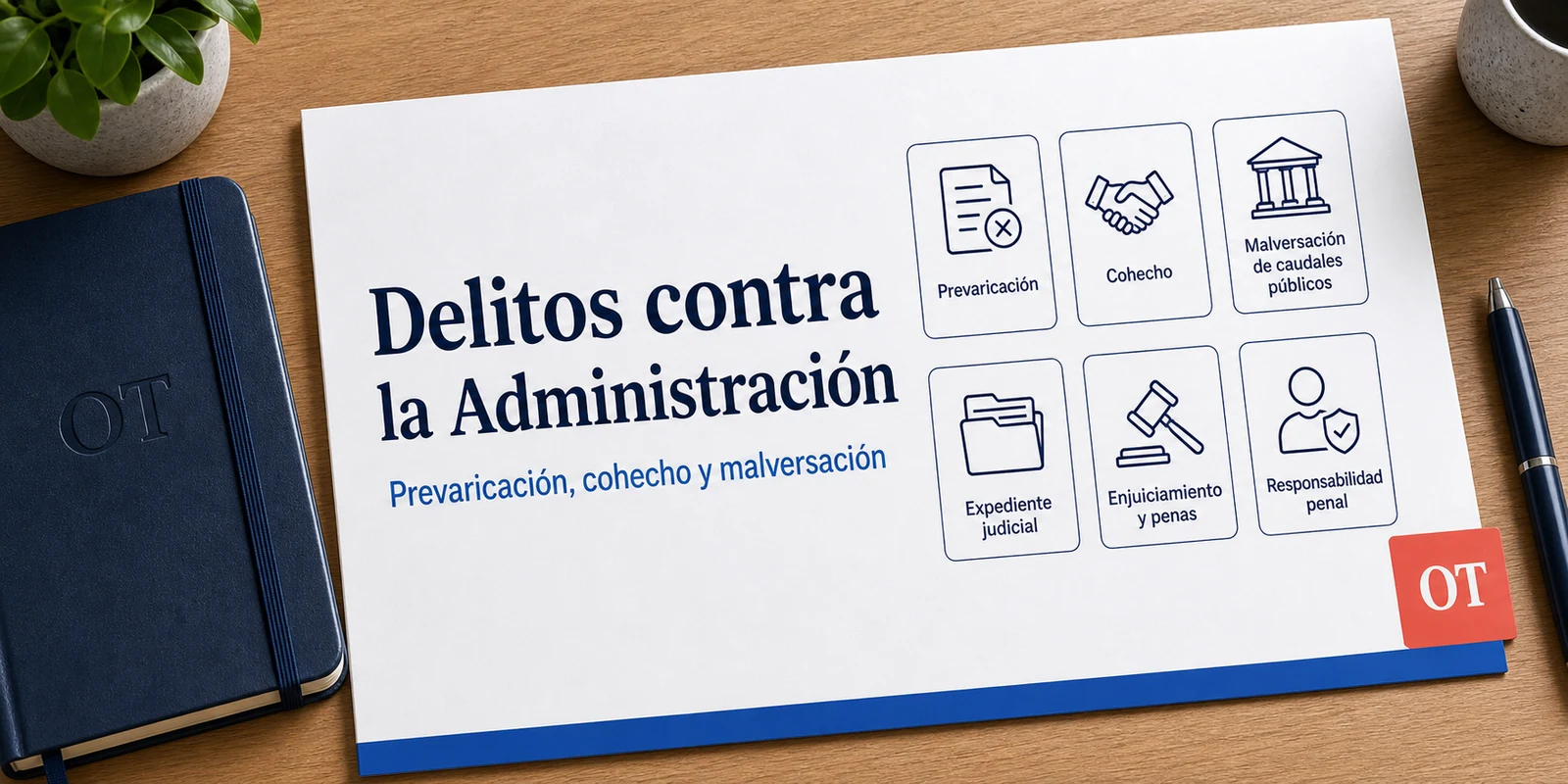 Portada de Opotips sobre delitos contra la Administración Pública, prevaricación, cohecho y malversación