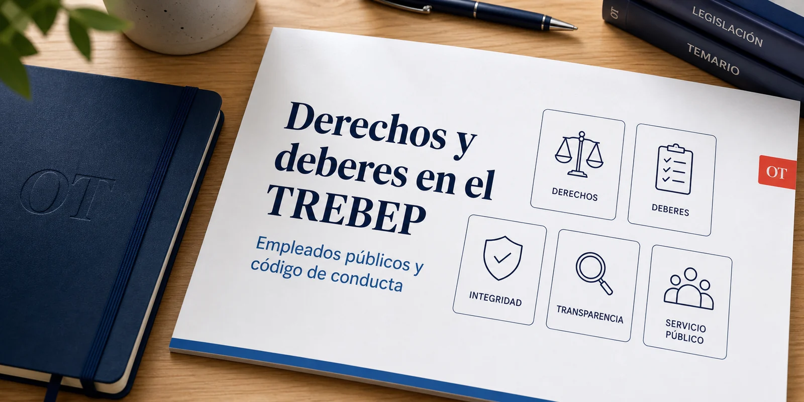 Portada de Opotips sobre derechos y deberes de los empleados públicos en el TREBEP