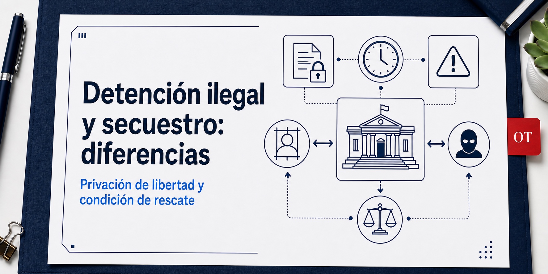 Portada de Opotips sobre Detención ilegal y secuestro: diferencias