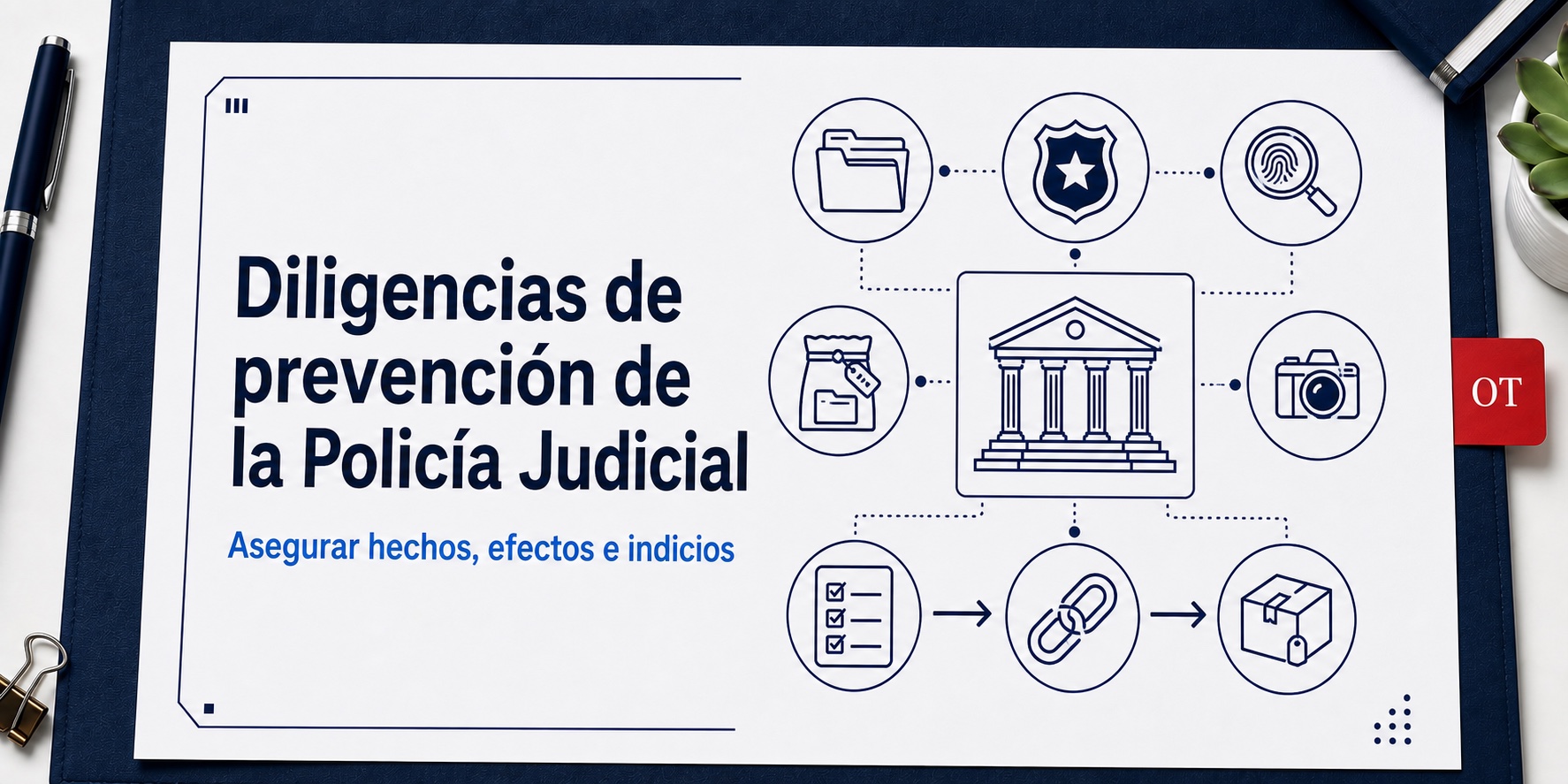 Portada de Opotips sobre Diligencias de prevención de la Policía Judicial