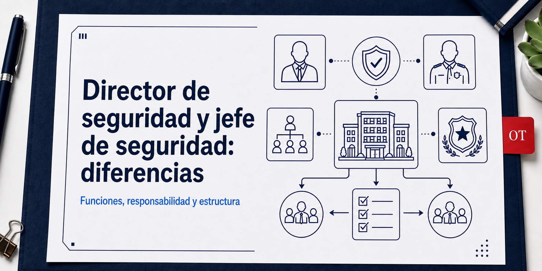 Portada de Opotips sobre Director de seguridad y jefe de seguridad: diferencias