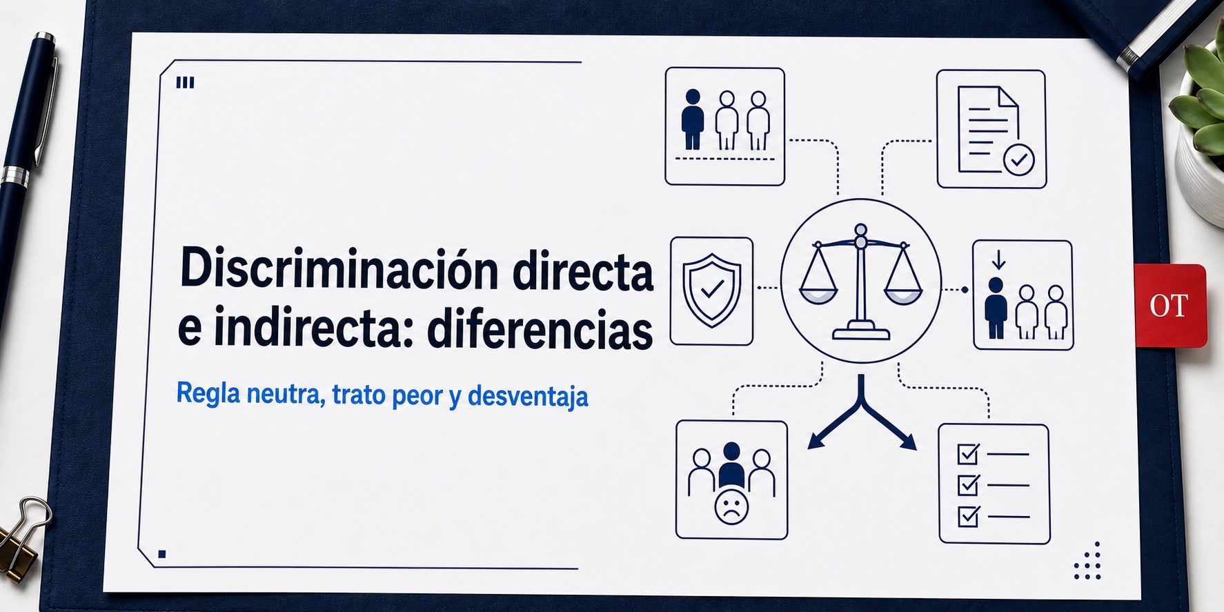 Portada de Opotips sobre Discriminación directa e indirecta: diferencias