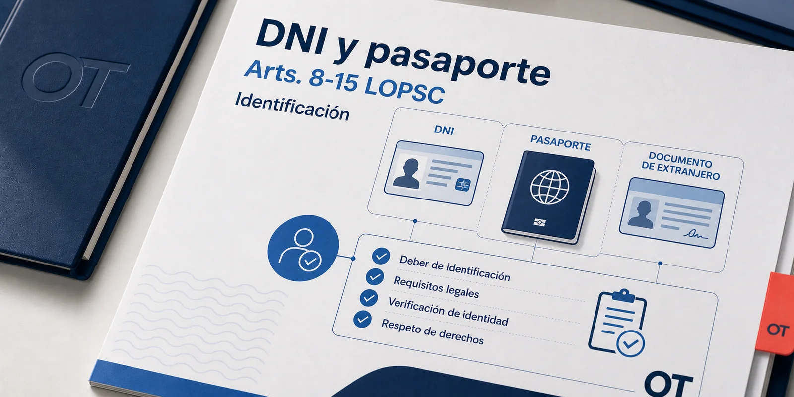 Portada de Opotips sobre DNI, pasaporte y documentación obligatoria en la LOPSC