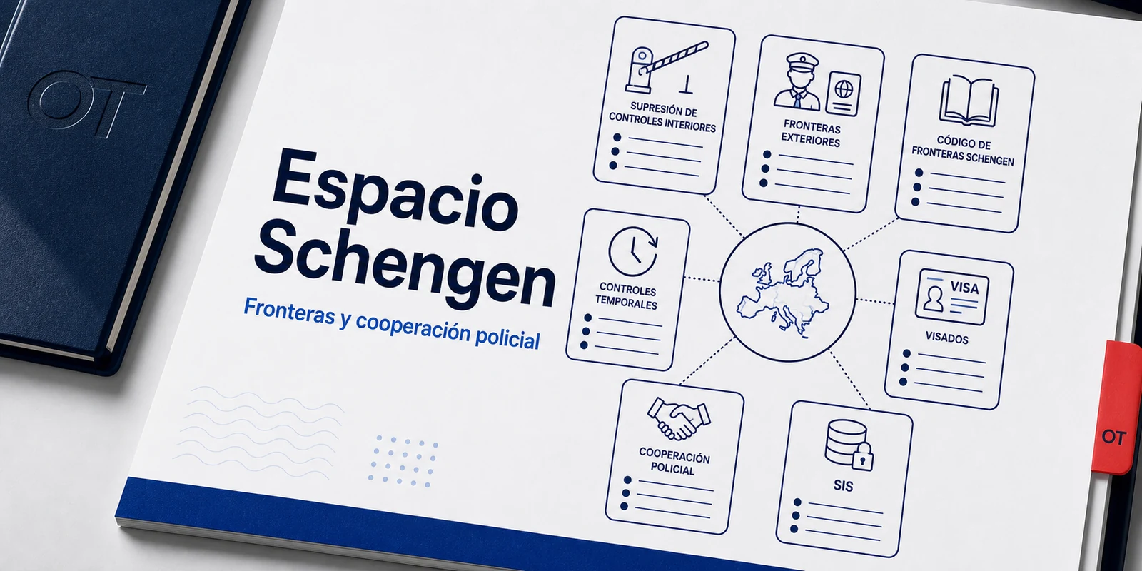 Portada de Opotips sobre el Espacio Schengen, fronteras y cooperación policial
