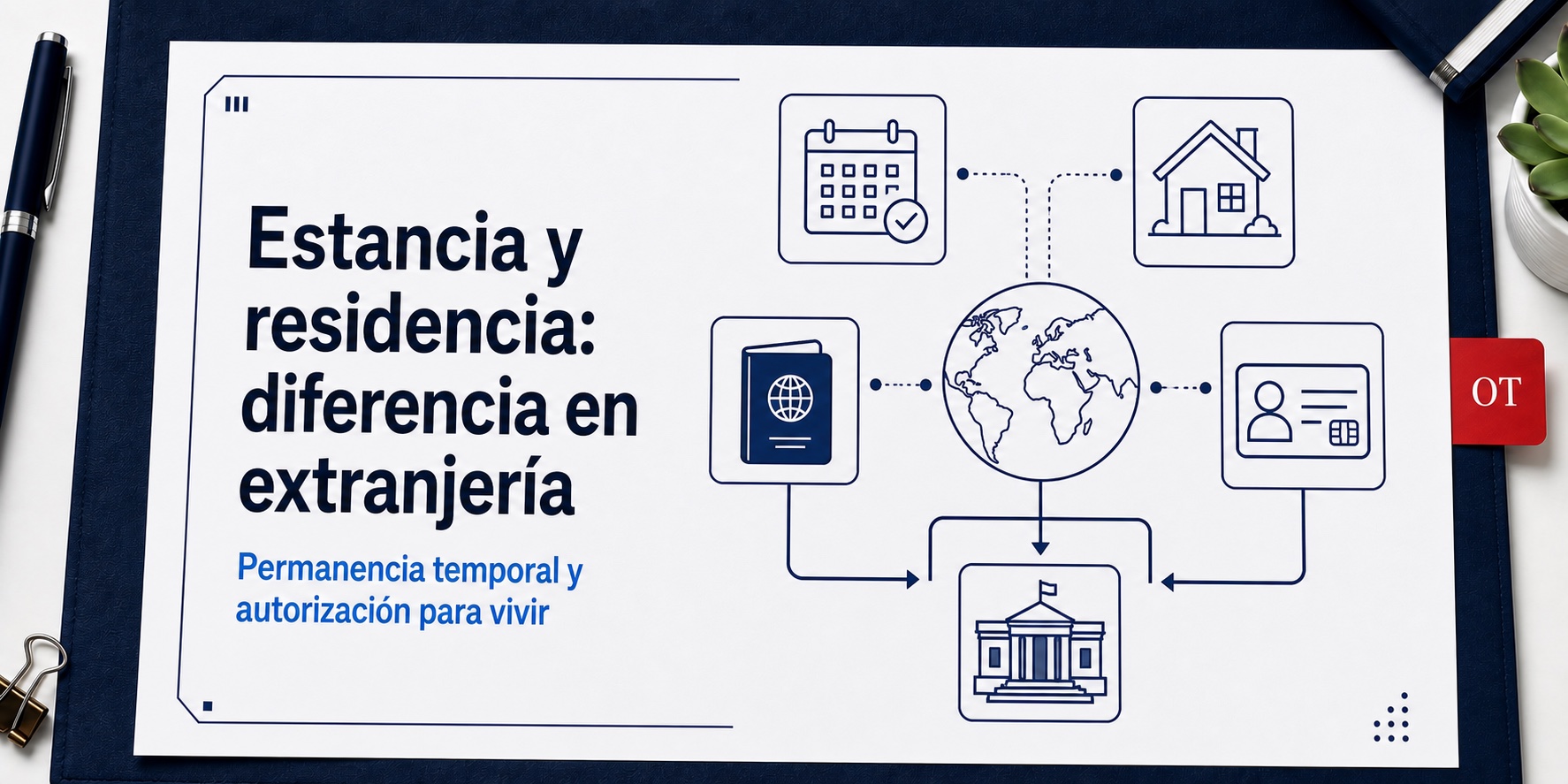 Portada de Opotips sobre Estancia y residencia: diferencia en extranjería