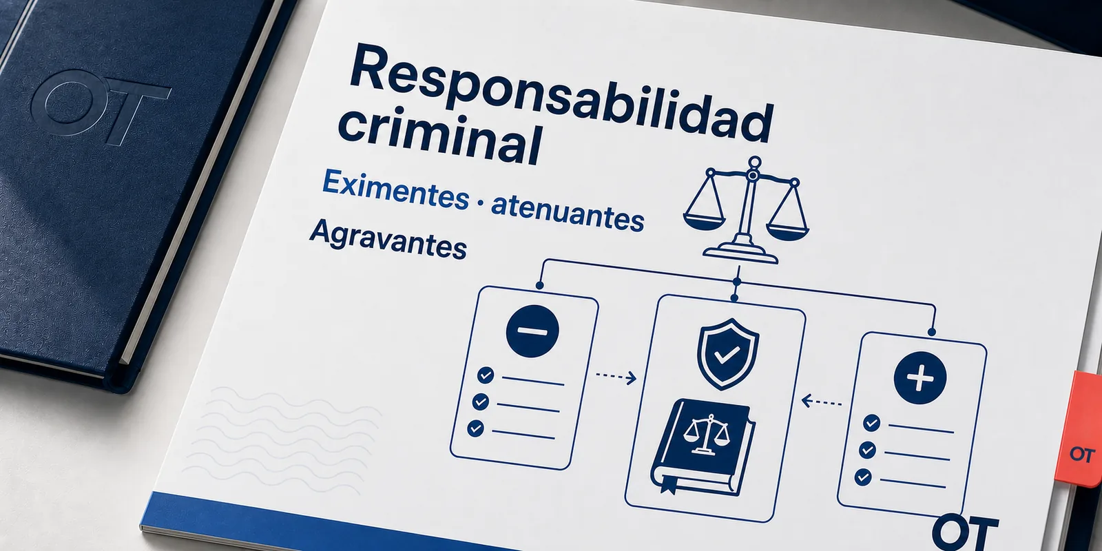 Portada de Opotips sobre eximentes, atenuantes y agravantes de responsabilidad criminal