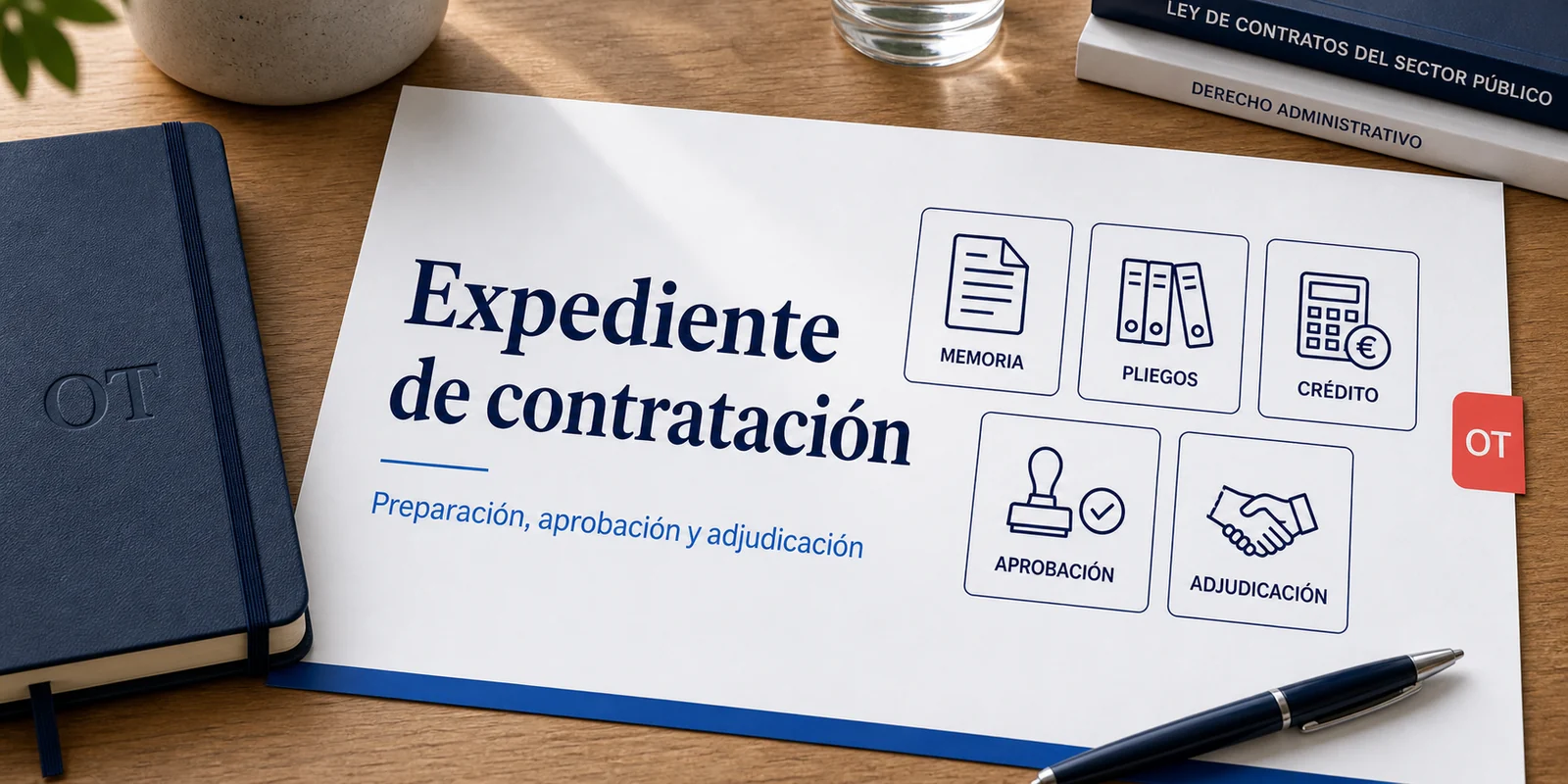 Portada de Opotips sobre expediente de contratación, preparación, aprobación y adjudicación