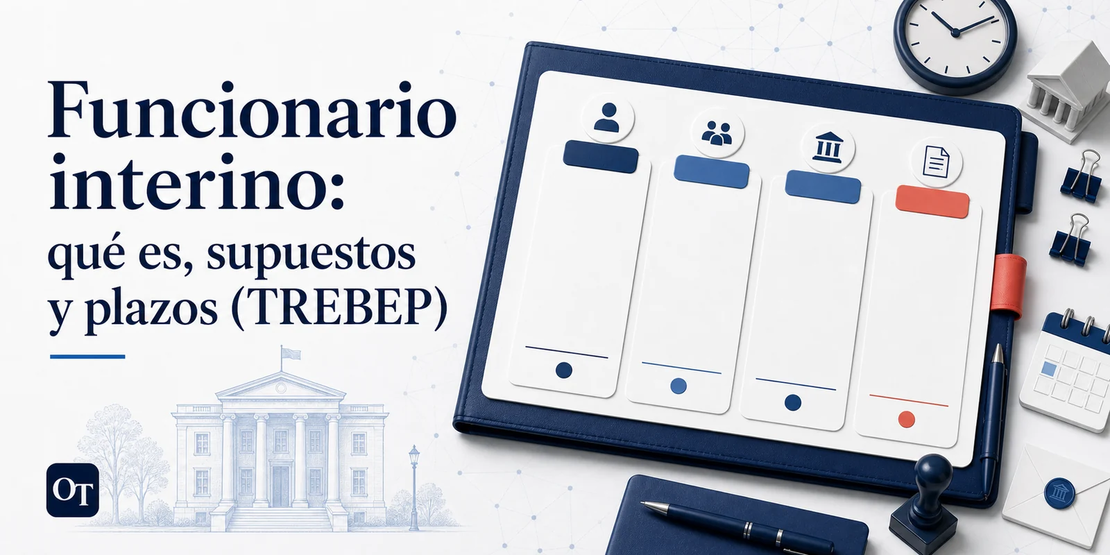 Portada de Opotips sobre funcionario interino y TREBEP