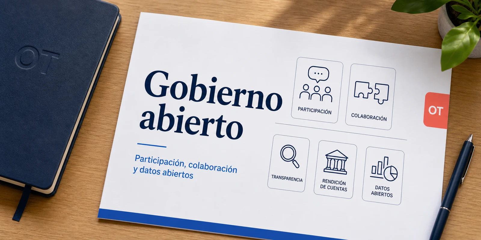 Portada de Opotips sobre gobierno abierto, participación, colaboración, transparencia y datos abiertos