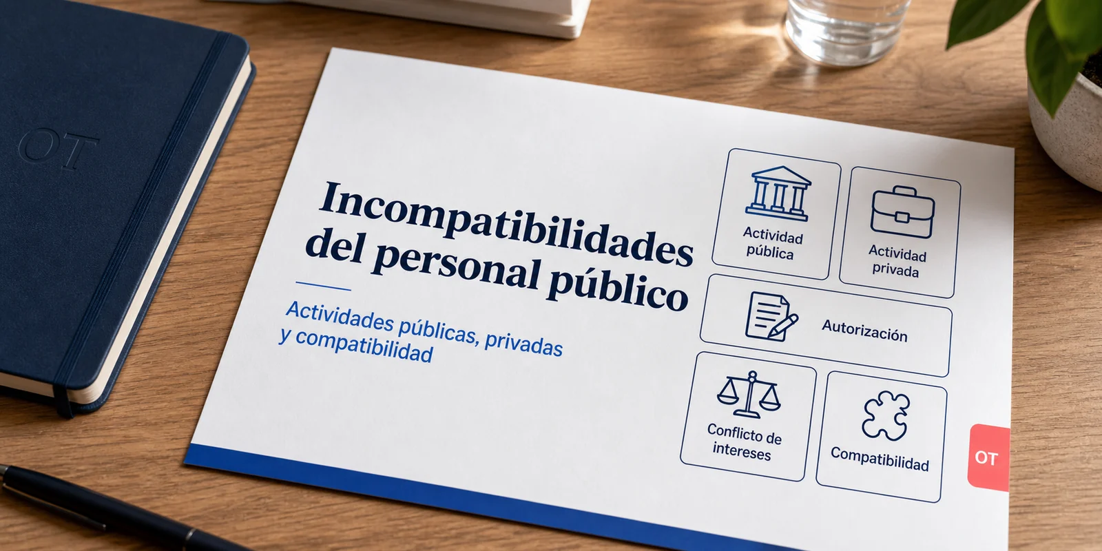 Portada de Opotips sobre incompatibilidades del personal al servicio de las Administraciones Públicas