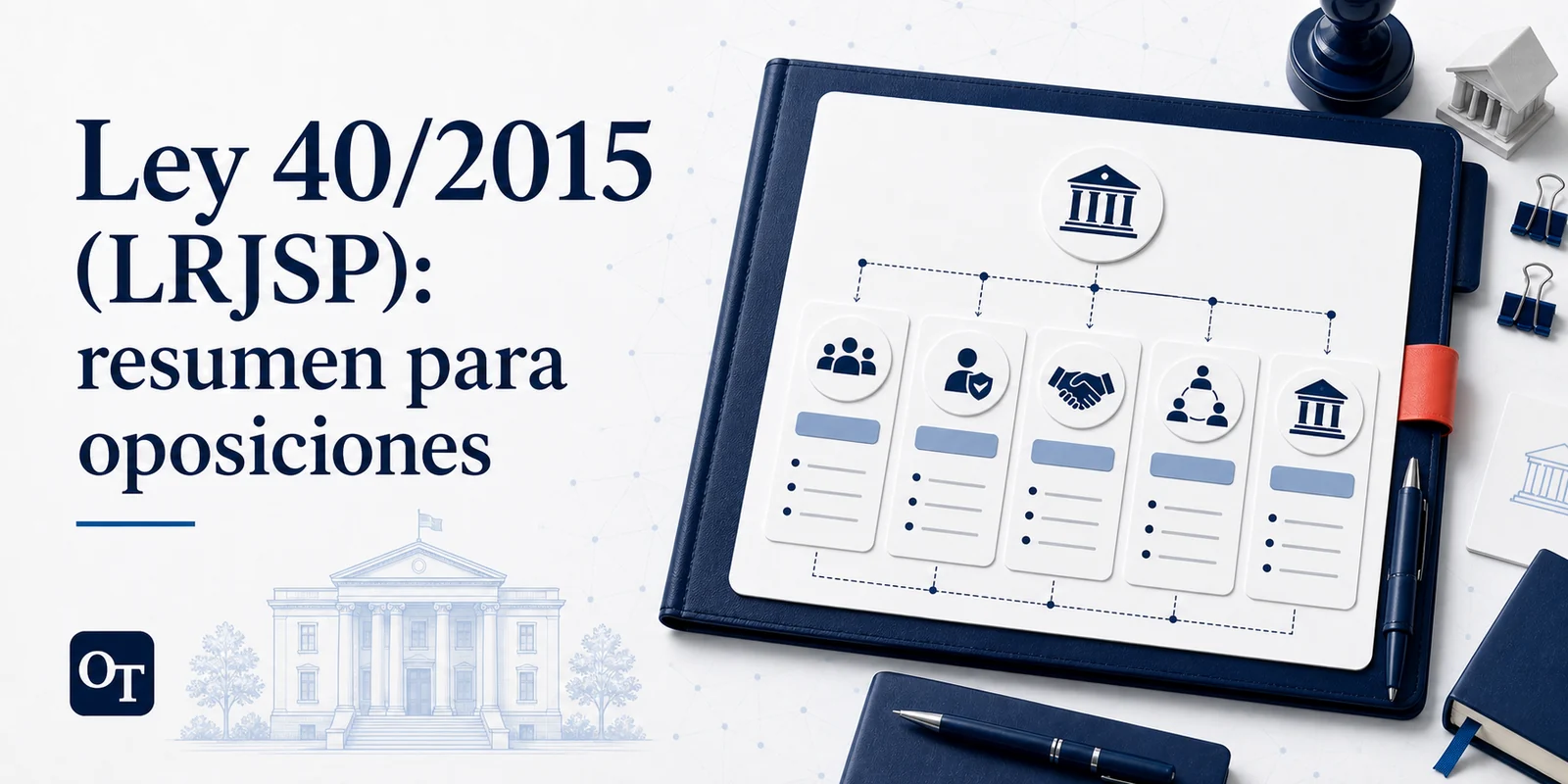 Portada de Opotips sobre Ley 40/2015 LRJSP para oposiciones