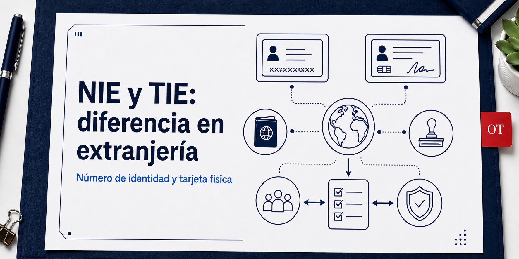 Portada de Opotips sobre NIE y TIE: diferencia en extranjería