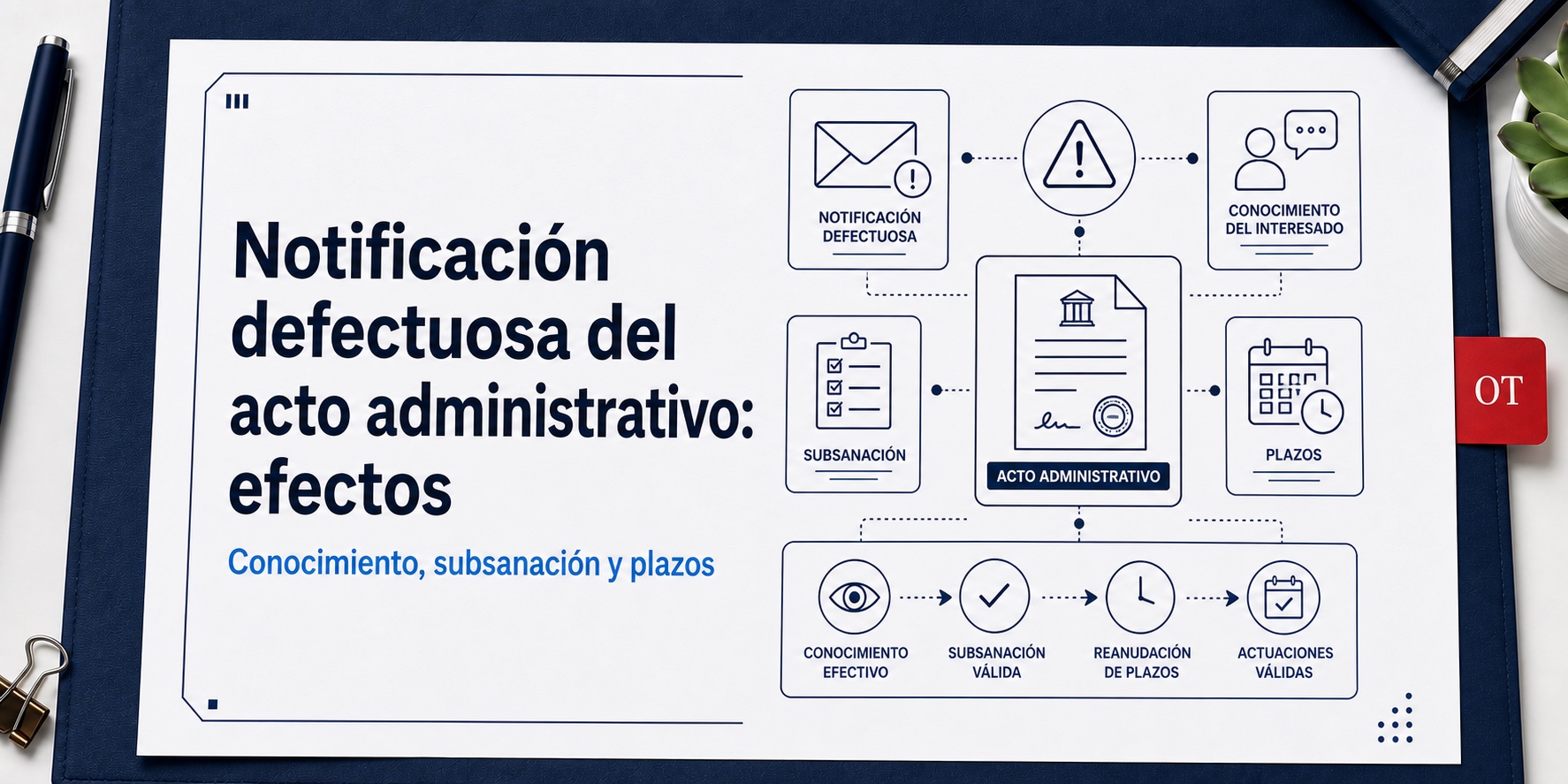 Portada de Opotips sobre Notificación defectuosa del acto administrativo: efectos