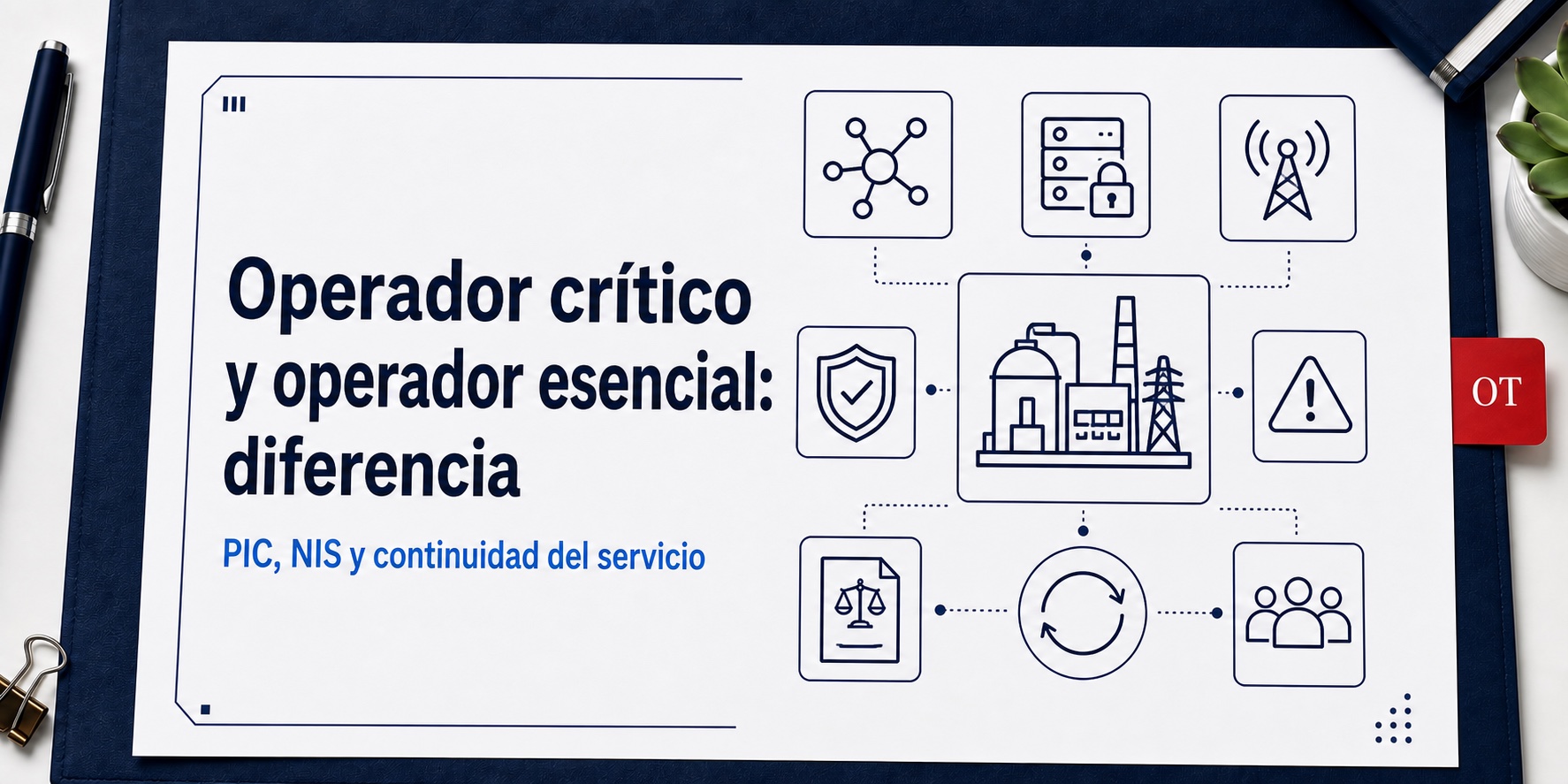 Portada de Opotips sobre Operador crítico y operador esencial: diferencia