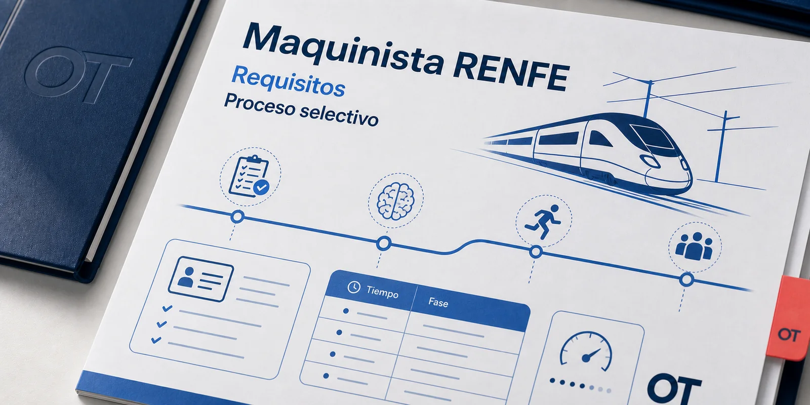 Portada de Opotips sobre requisitos y proceso selectivo para Maquinista RENFE