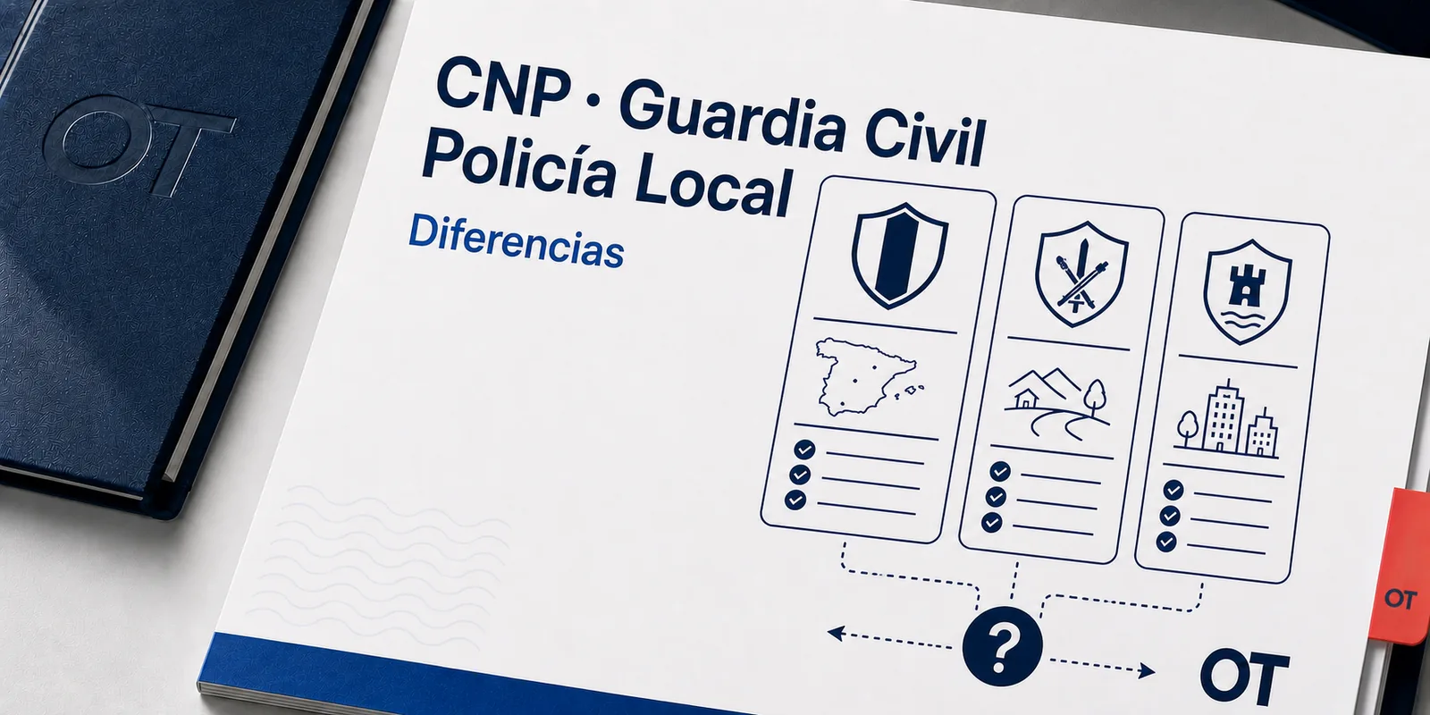 Portada de Opotips sobre diferencias entre Policía Nacional, Guardia Civil y Policía Local