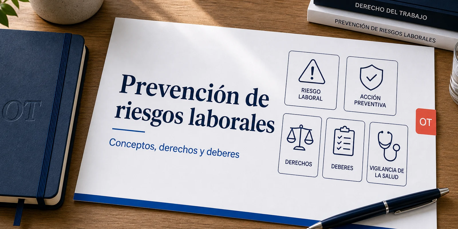Portada de Opotips sobre prevención de riesgos laborales, conceptos, derechos y deberes