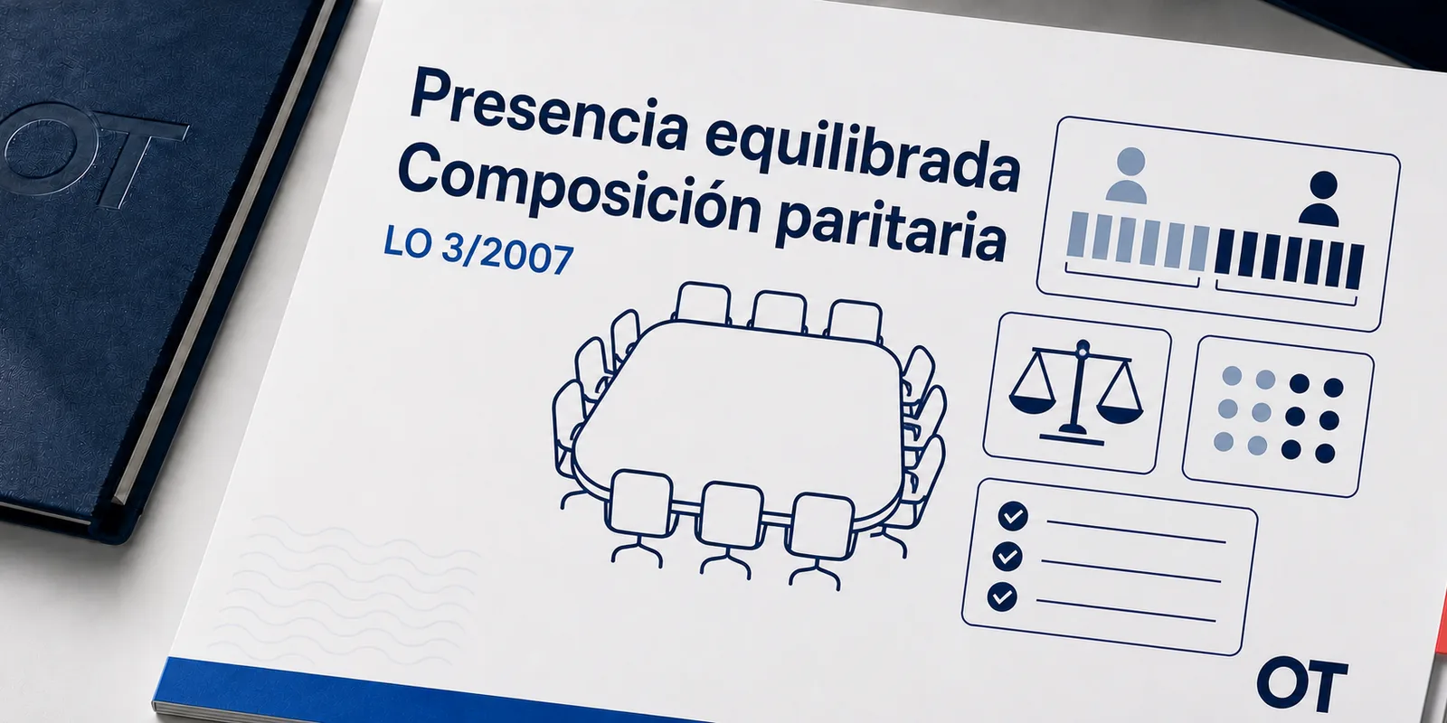 Portada de Opotips sobre presencia equilibrada y composición paritaria