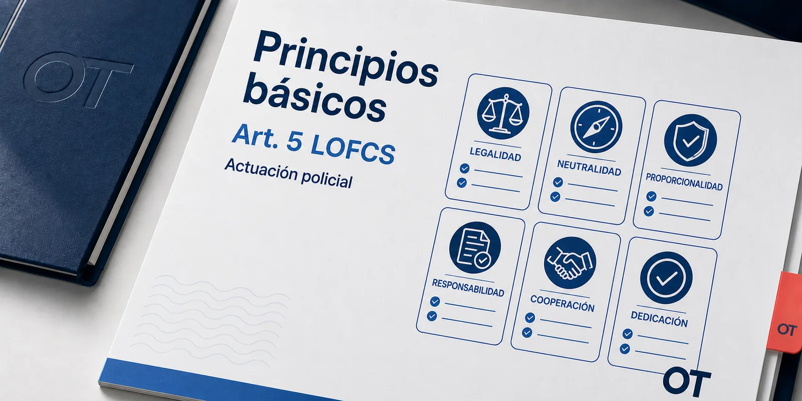 Portada de Opotips sobre los principios básicos de actuación de las Fuerzas y Cuerpos de Seguridad