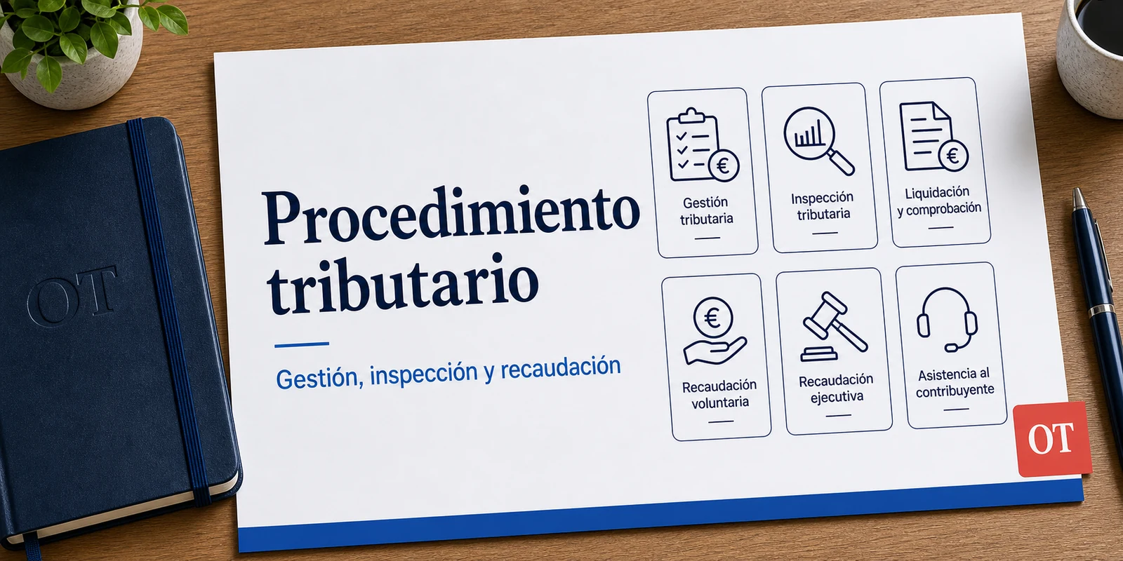 Portada de Opotips sobre procedimiento tributario, gestión, inspección y recaudación