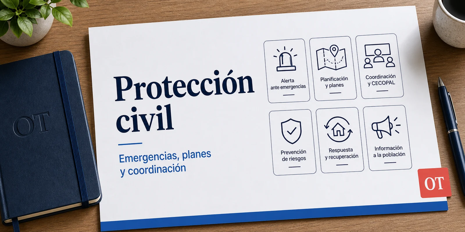 Portada de Opotips sobre protección civil, emergencias, planes y coordinación