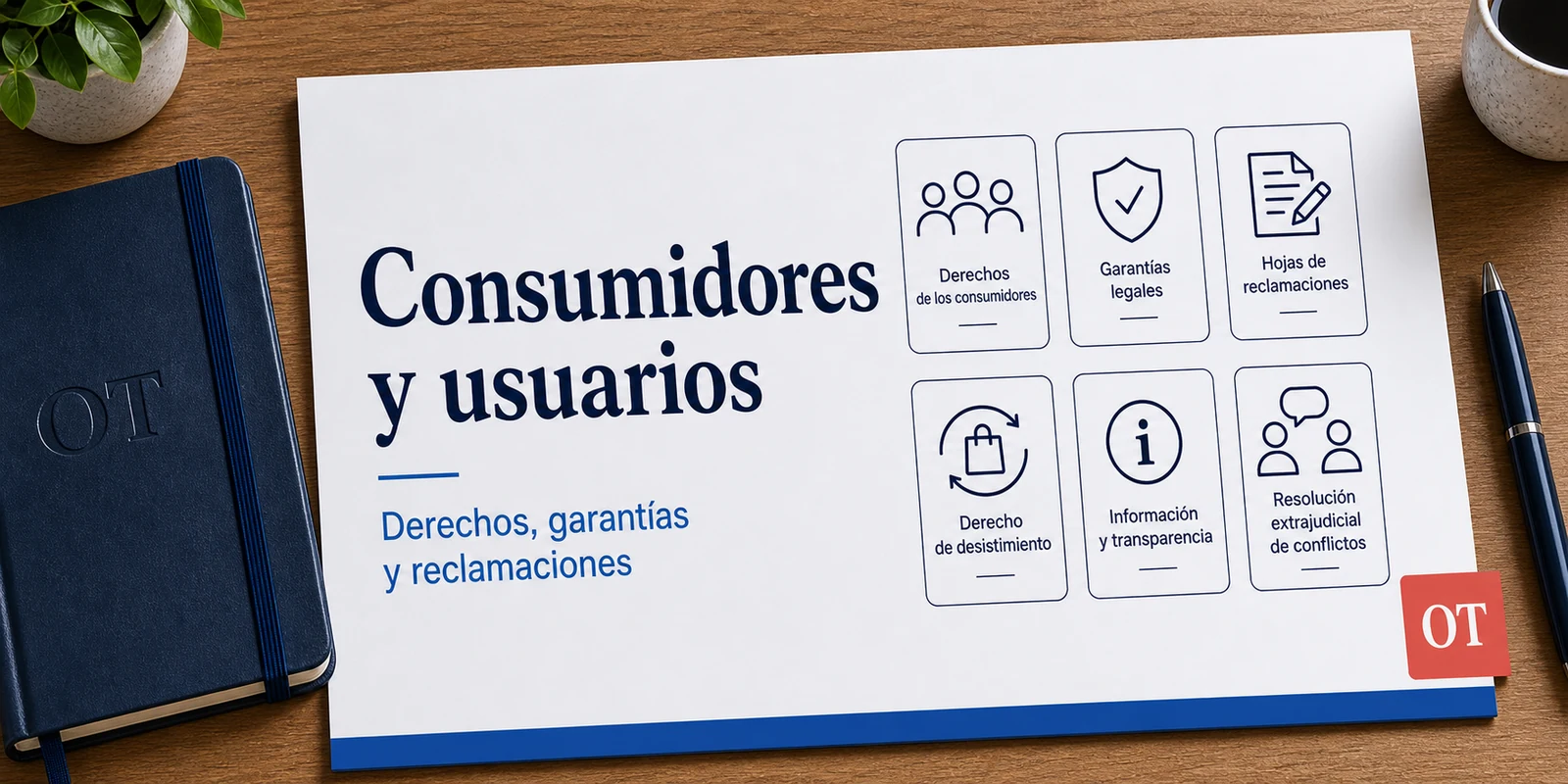 Portada de Opotips sobre protección de consumidores y usuarios, derechos, garantías y reclamaciones