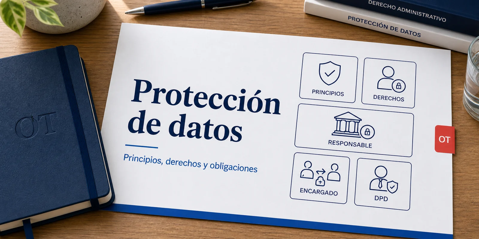 Portada de Opotips sobre protección de datos en el sector público, principios, derechos y obligaciones