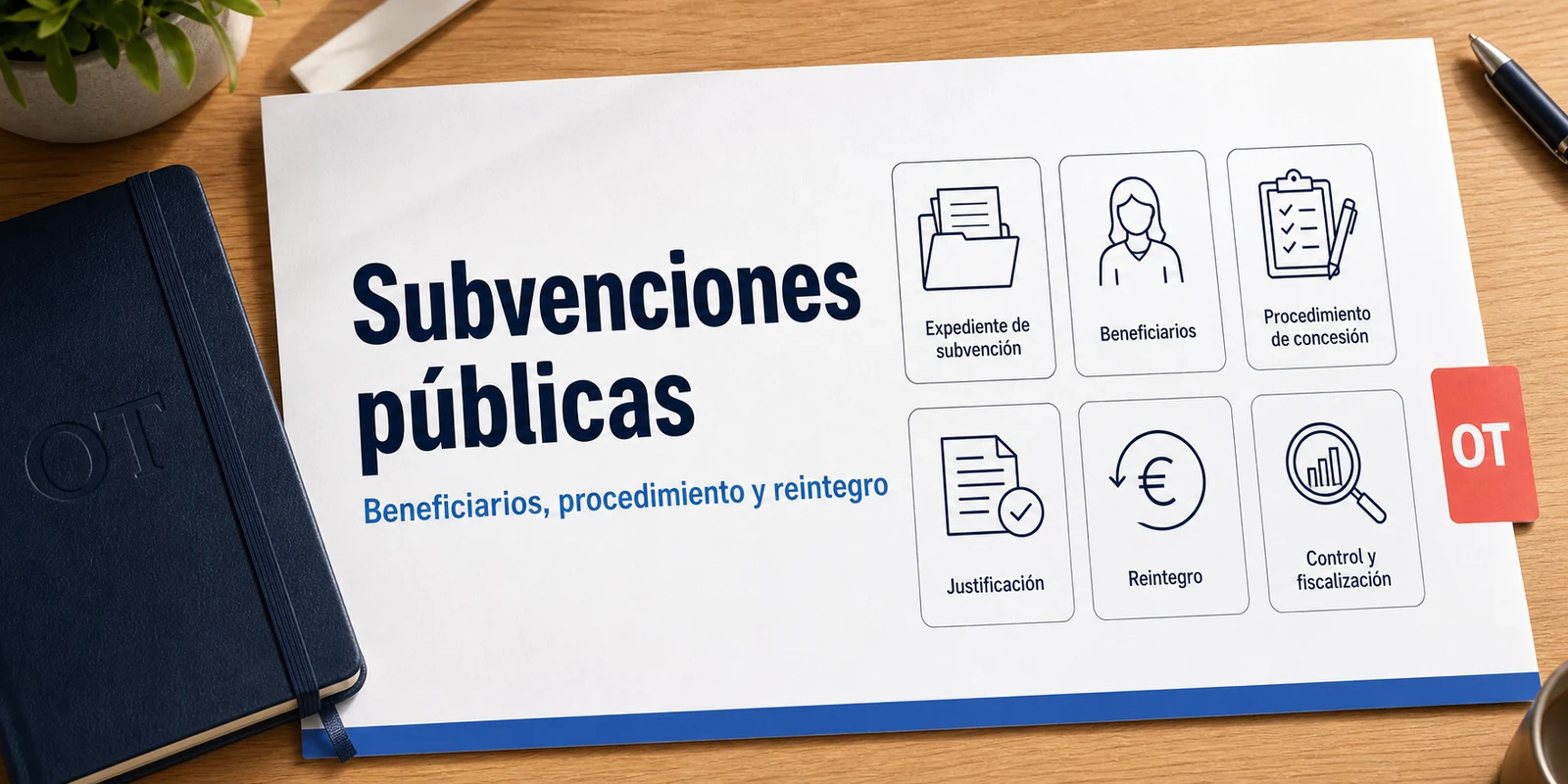 Portada de Opotips sobre subvenciones públicas, beneficiarios, procedimiento y reintegro