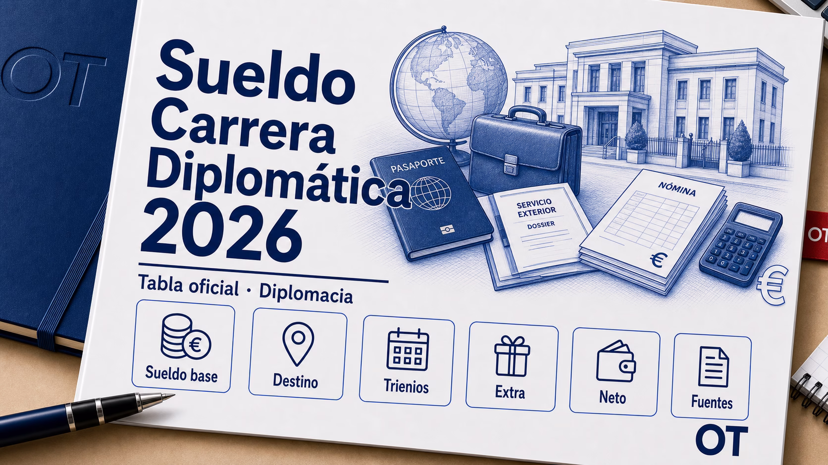 Portada de Opotips sobre el sueldo de Carrera Diplomática en 2026