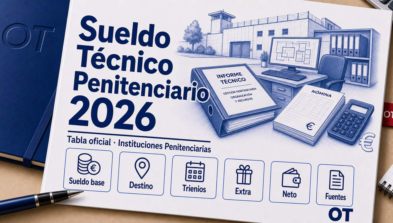 Portada de Opotips sobre el sueldo de Técnico de Instituciones Penitenciarias en 2026