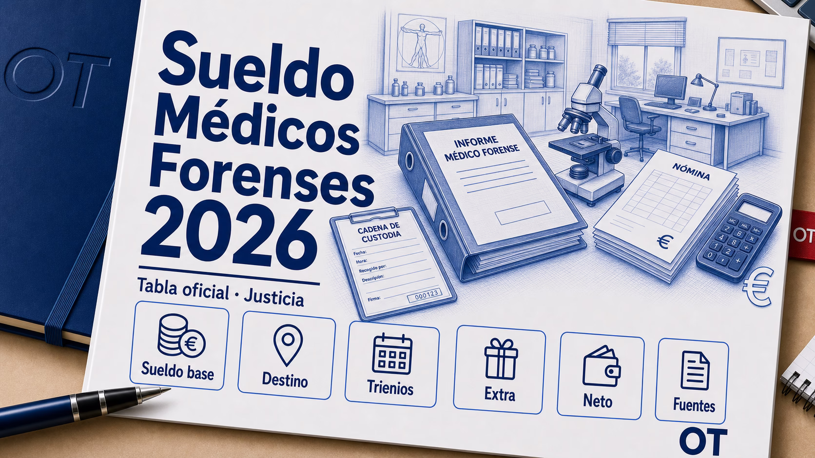 Portada de Opotips sobre el sueldo de Médicos Forenses en 2026