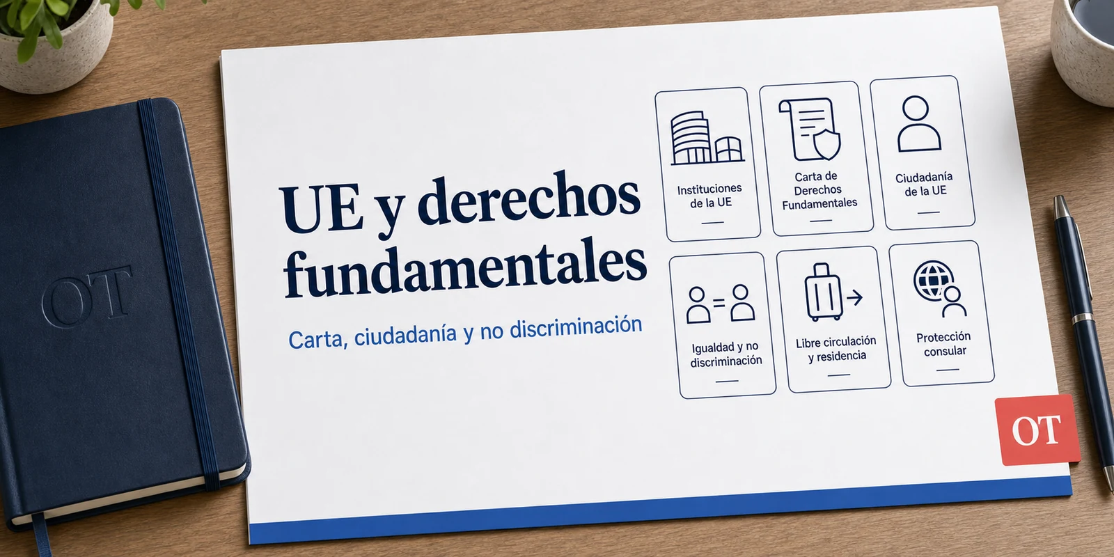 Portada de Opotips sobre Unión Europea y derechos fundamentales, Carta, ciudadanía y no discriminación